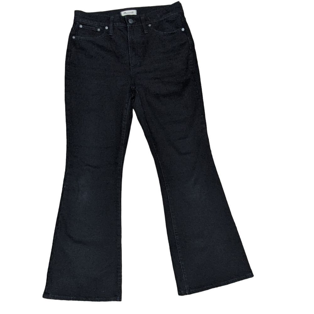 Madewell perfect vintage flare jean in black wash DM6319 women's size 29